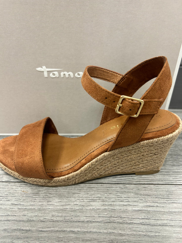 Tamaris Wedge Sandals - Tan