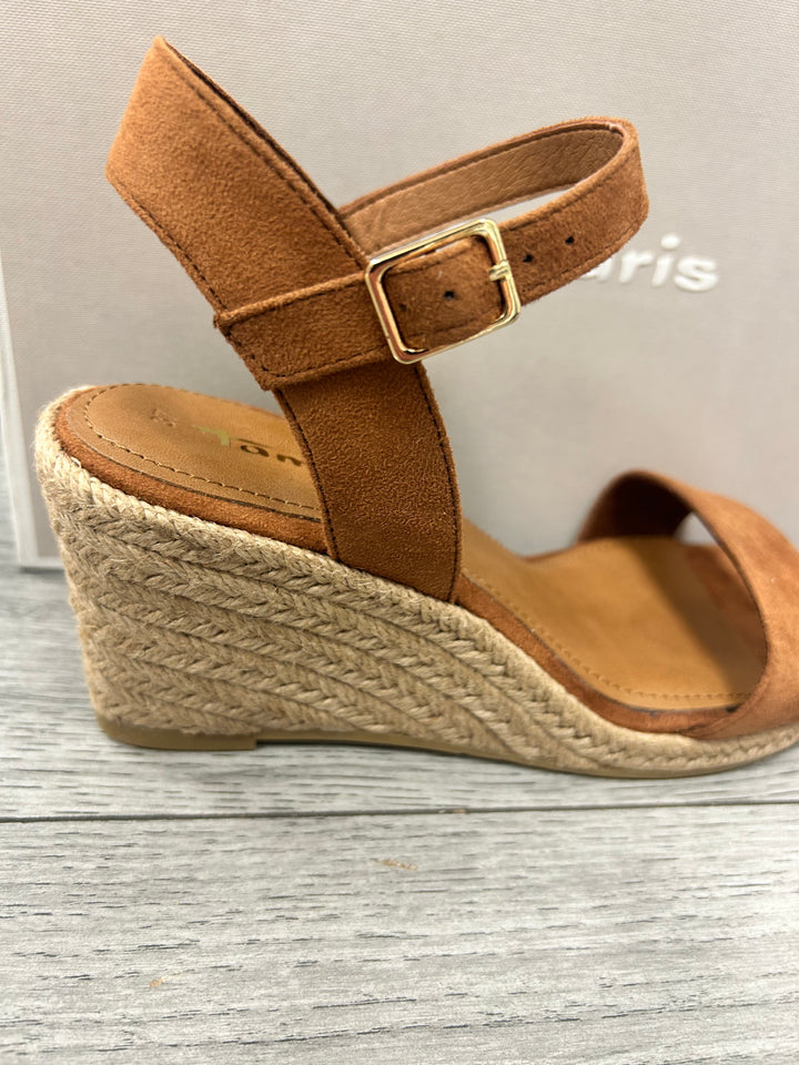 Tamaris Wedge Sandals - Tan