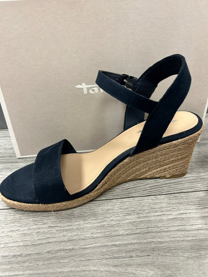 Tamaris Wedge Sandal- Navy