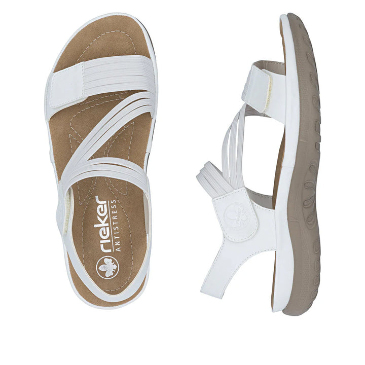 Rieker Walking Sandal- White 64870-81