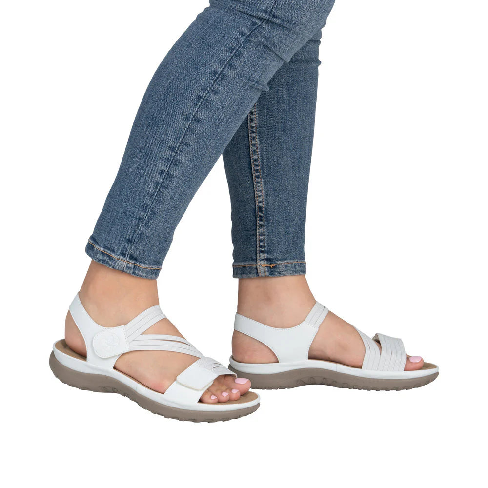 Rieker Walking Sandal- White 64870-81