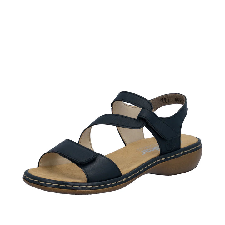 Rieker Loop and Hook Sandal - Blue 659C7-16
