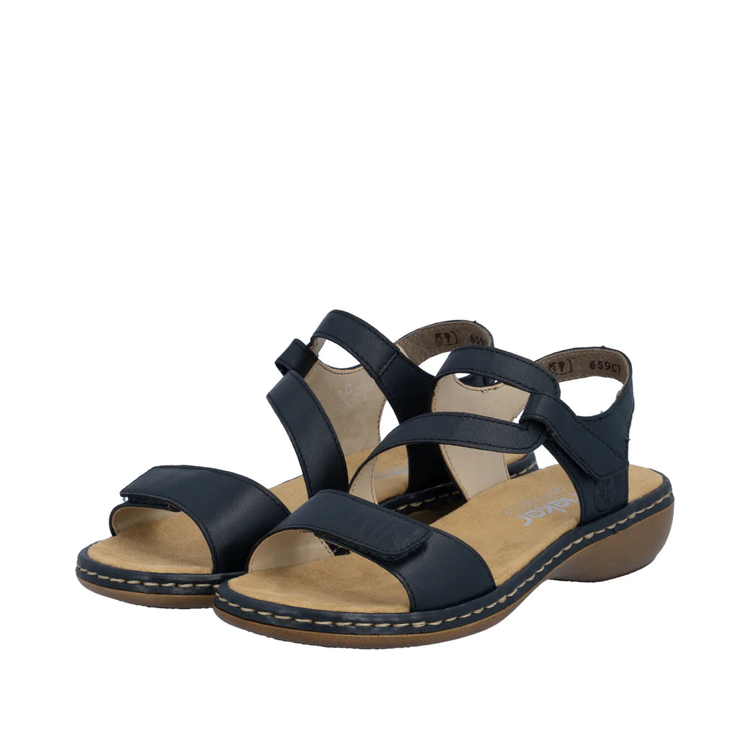Rieker Loop and Hook Sandal - Blue 659C7-16