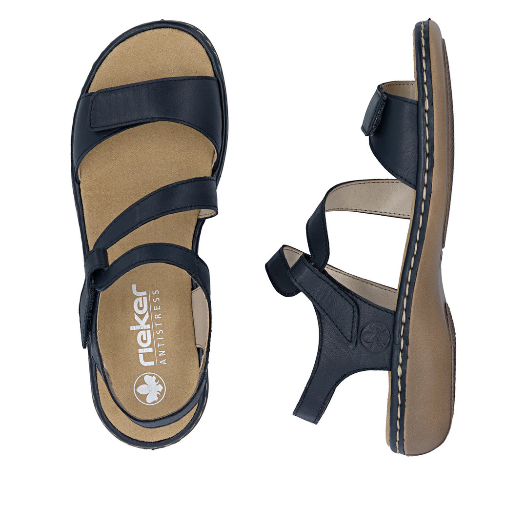 Rieker Loop and Hook Sandal - Blue 659C7-16