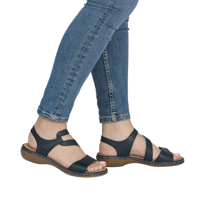 Rieker Loop and Hook Sandal - Blue 659C7-16