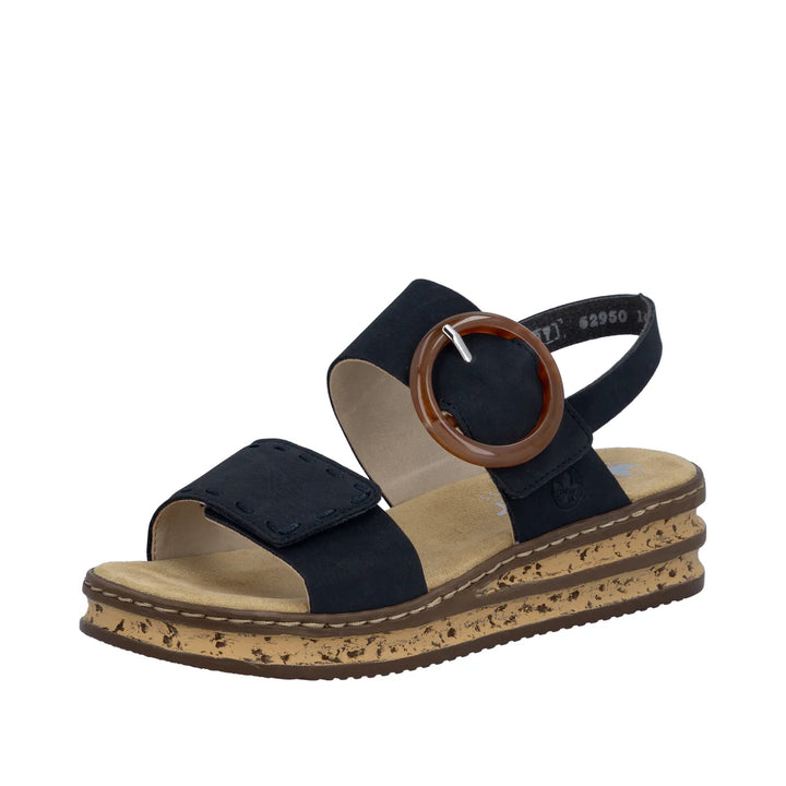Rieker Wedge Sandal Blue -62950-14