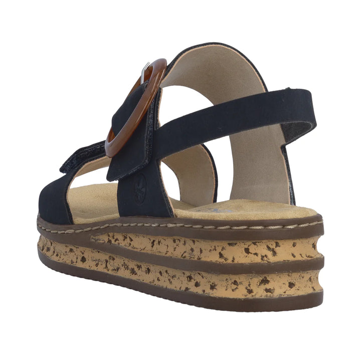 Rieker Wedge Sandal Blue -62950-14