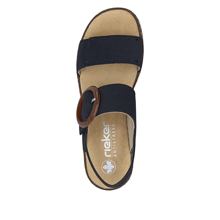 Rieker Wedge Sandal Blue -62950-14