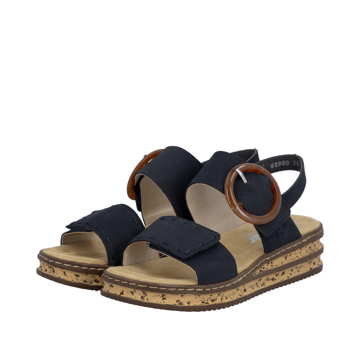 Rieker Wedge Sandal Blue -62950-14