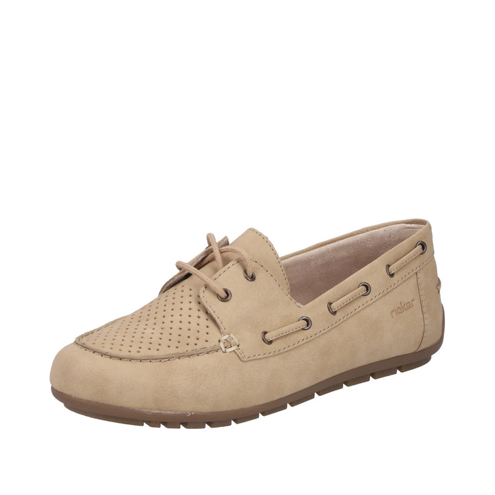 Rieker Loafer Shoe - Beige 43800-60