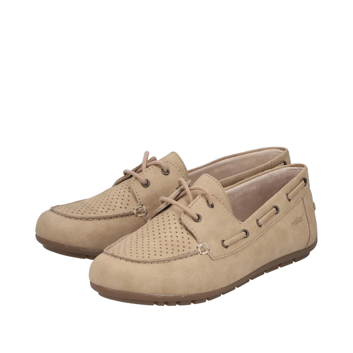 Rieker Loafer Shoe - Beige 43800-60