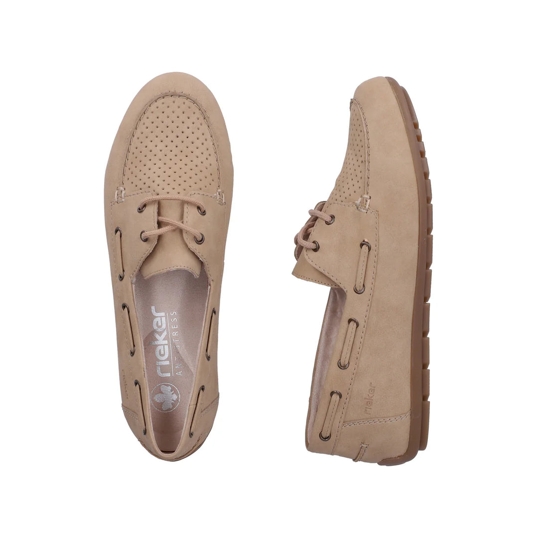 Rieker Loafer Shoe - Beige 43800-60