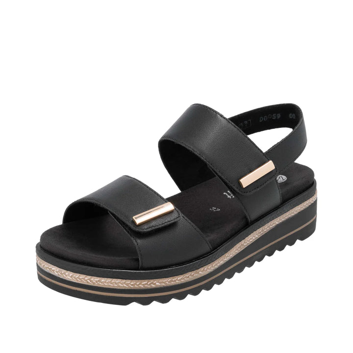 Remonte Wedge Sandal - Black D0Q59-00