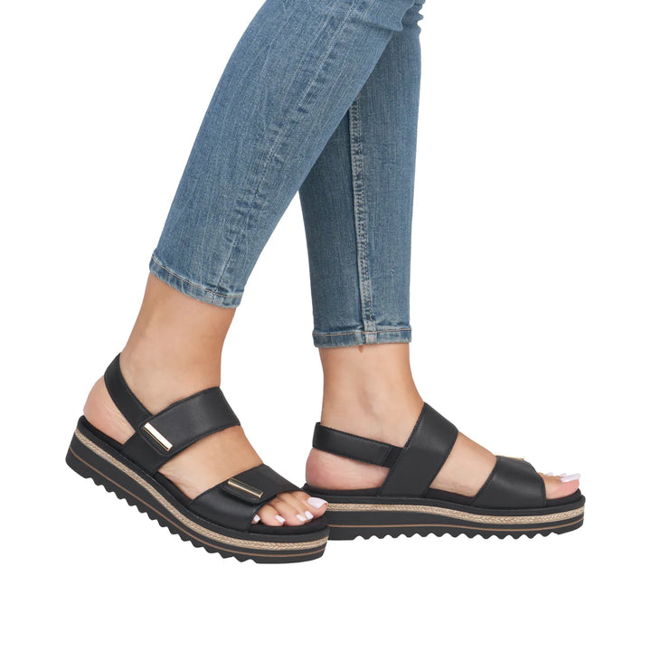 Remonte Wedge Sandal - Black D0Q59-00