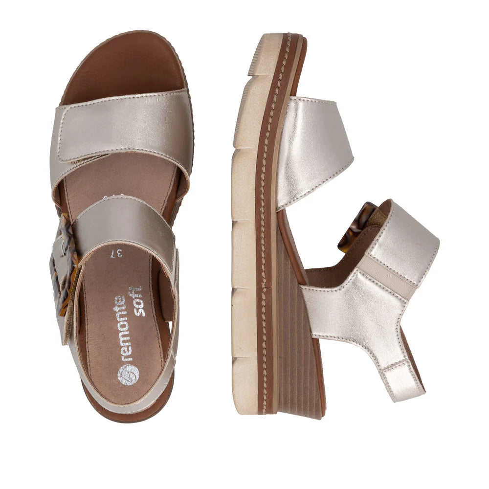 Remonte D2L53-90 Light Bronze Metallic Sandal