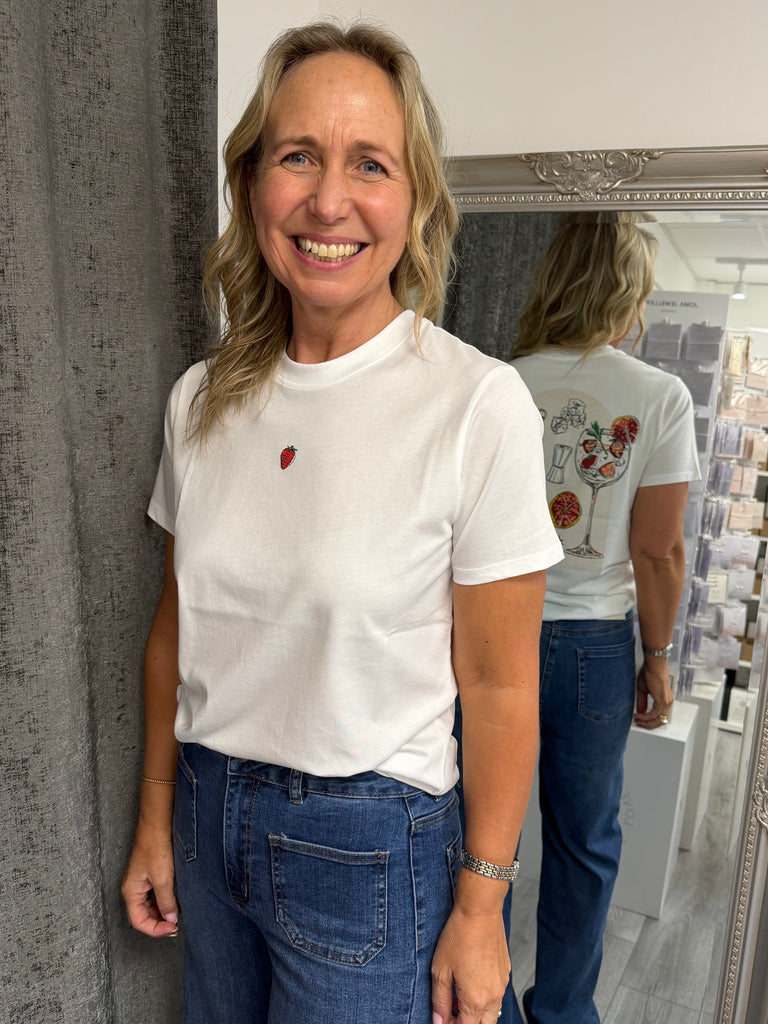 French Connection Cotton Graphic Cocktail T Shirt