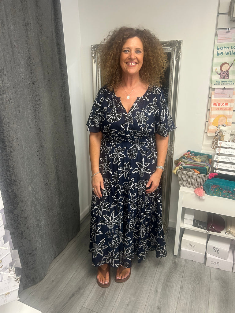 Italian floral maxi dress