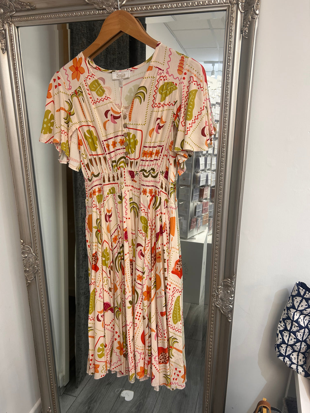 Stella Midi Dress-  Light Tropical