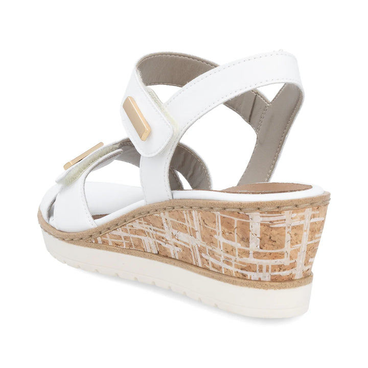Remonte Women's Wedge Sandal - White R6266-80