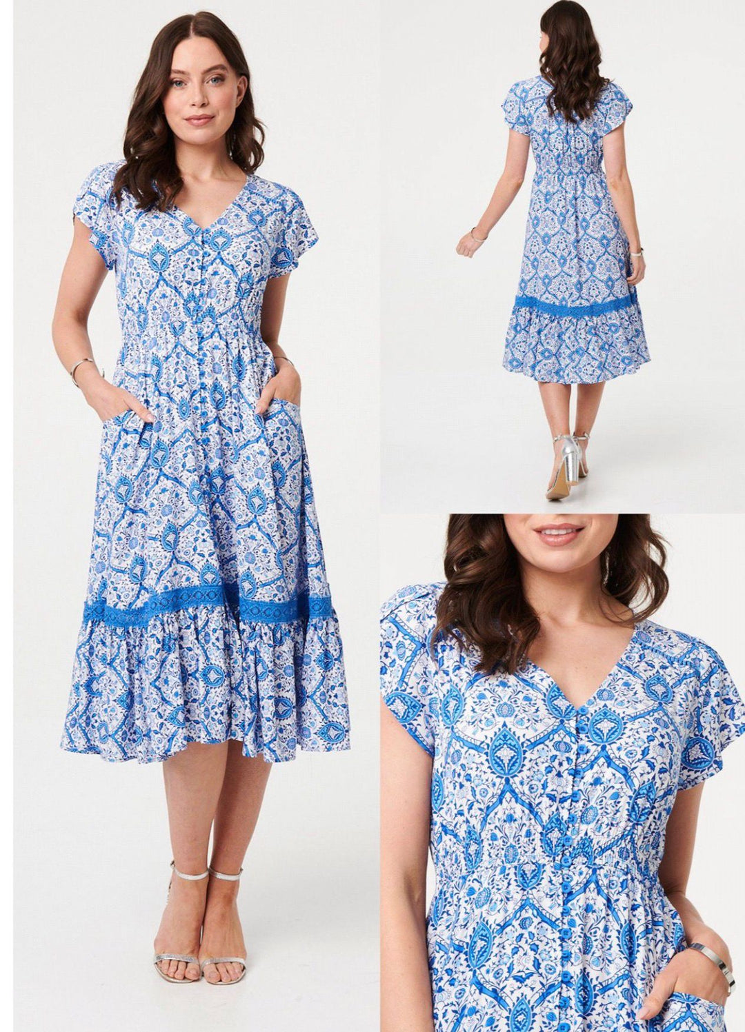 Stella Midi dress - Blue