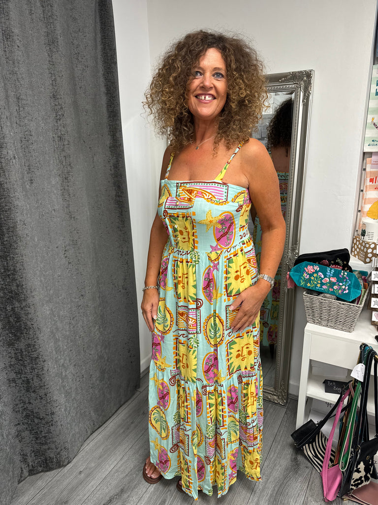 Italian Summer Palm Dress