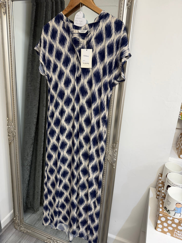B.Young Mmjoella Dress -Ogee IKat Med Blue