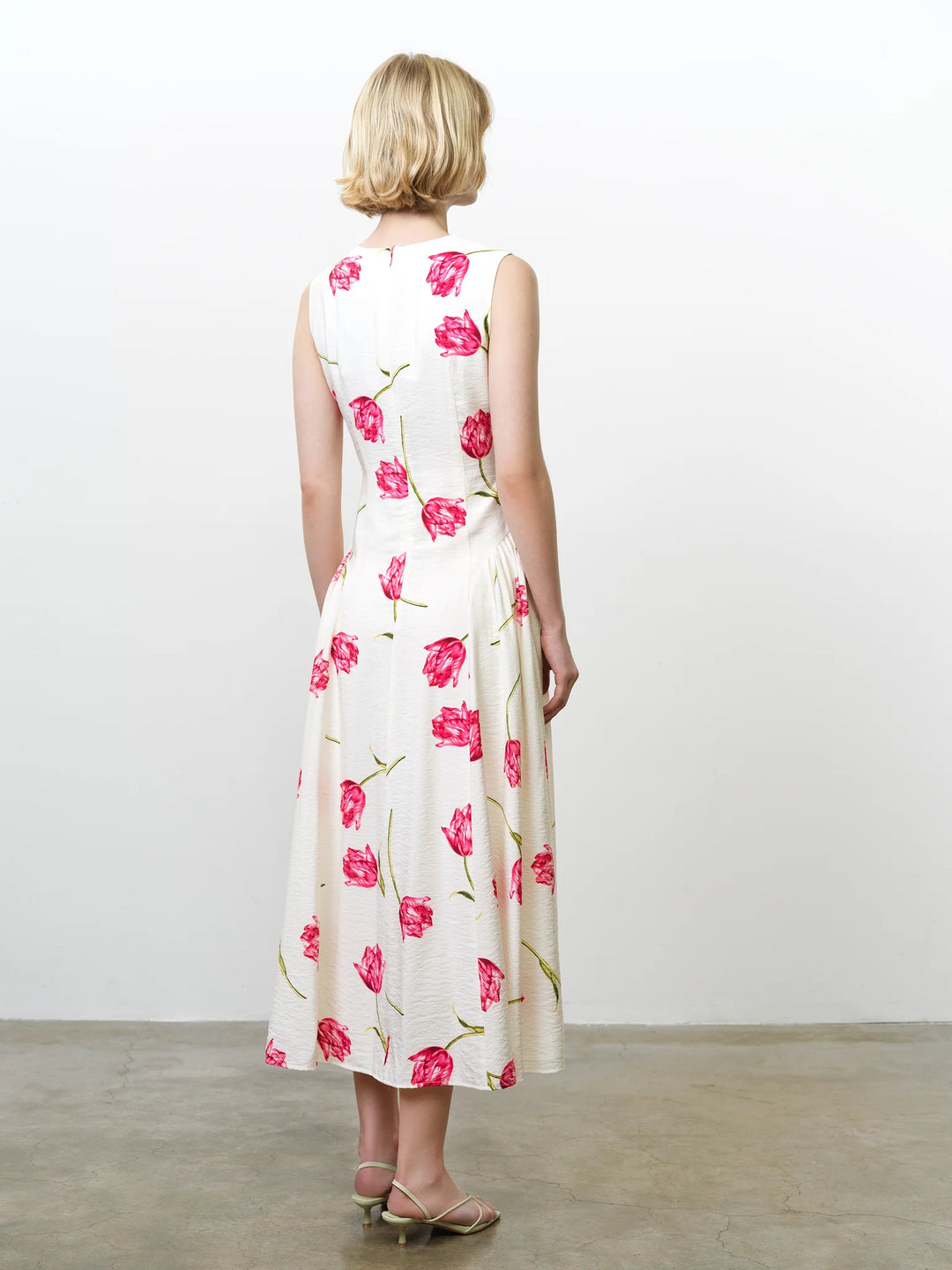 French Connection Cressida Faron Floral Drape Midi Dress