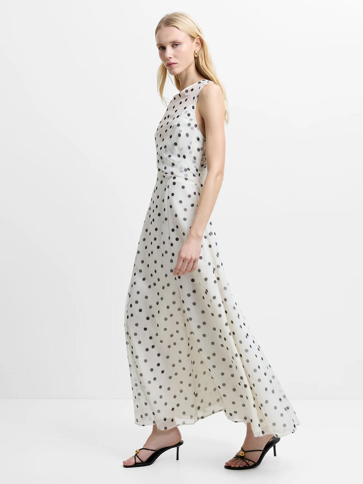 French Connection Emina Chiffon Polka Dot Maxi Dress