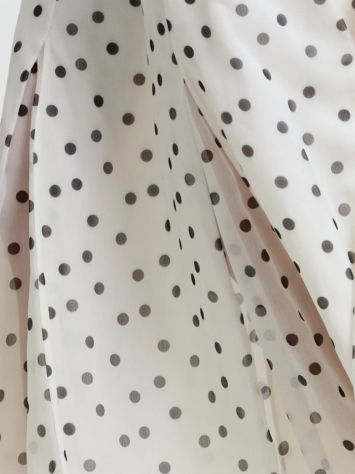 French Connection Emina Chiffon Polka Dot Maxi Dress