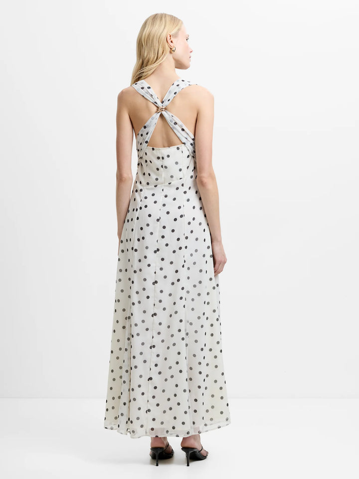 French Connection Emina Chiffon Polka Dot Maxi Dress