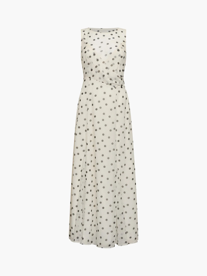 French Connection Emina Chiffon Polka Dot Maxi Dress