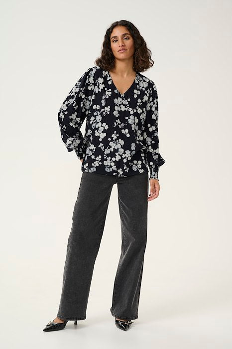 Kaffe Alice Blouse- Marine Flower