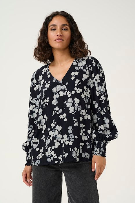 Kaffe Alice Blouse- Marine Flower