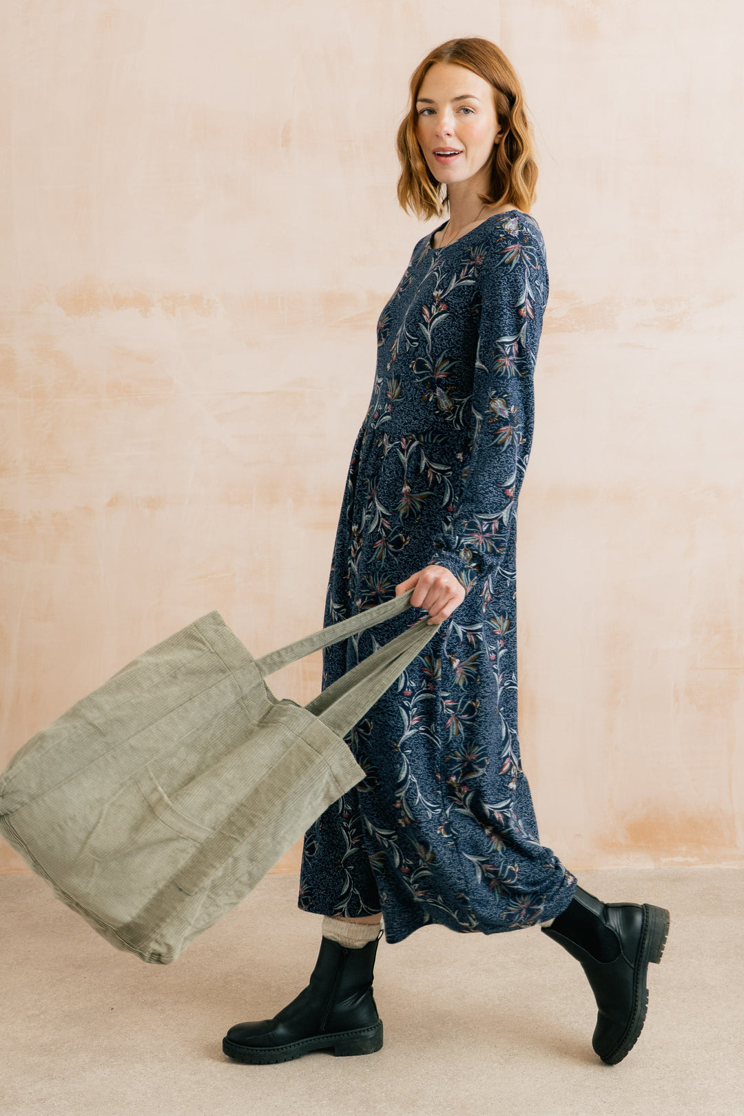 Lily & Me Damson Dress - Navy