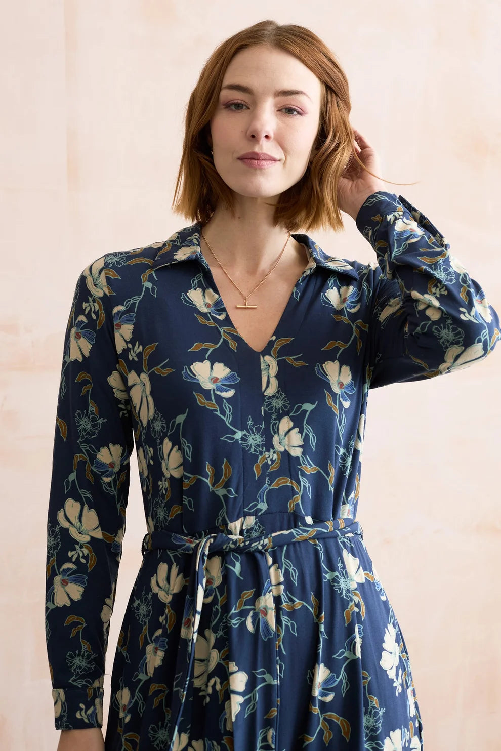 Lily & Me Rosanna Jersey Midi Belted Dress