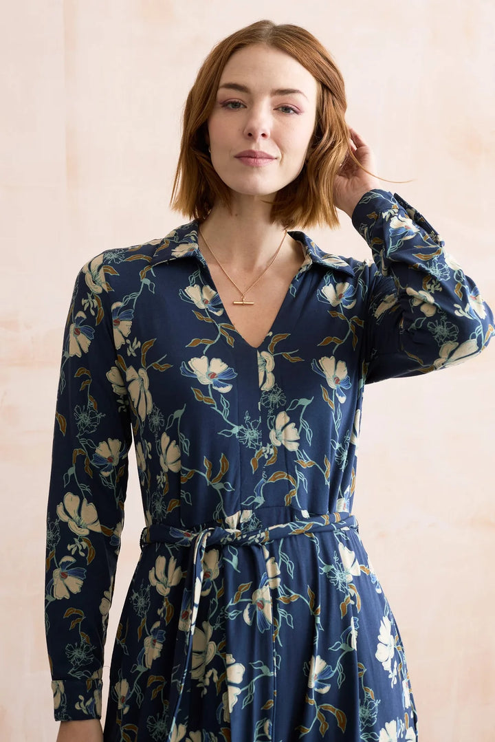 Lily & Me Rosanna Jersey Midi Belted Dress