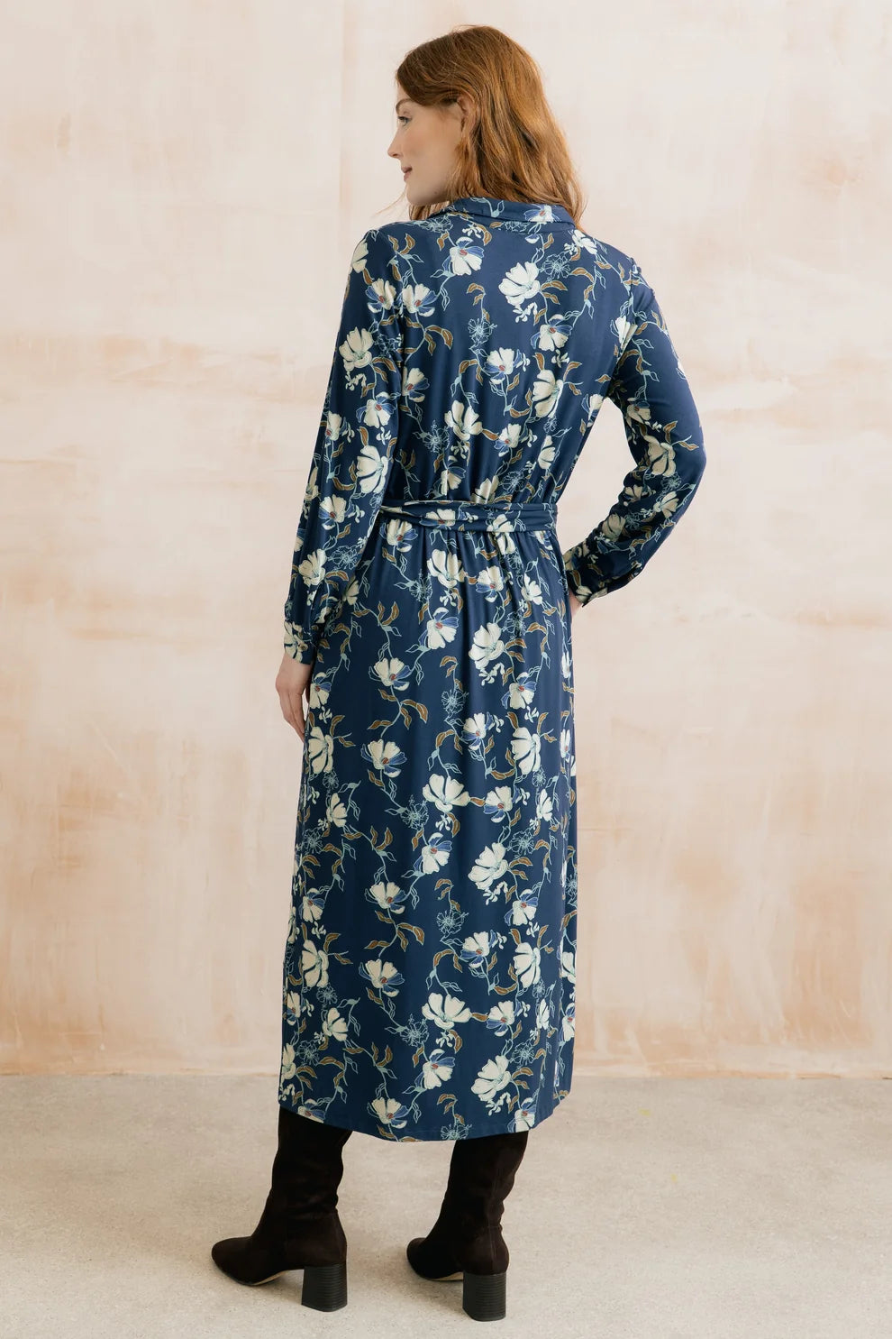 Lily & Me Rosanna Jersey Midi Belted Dress