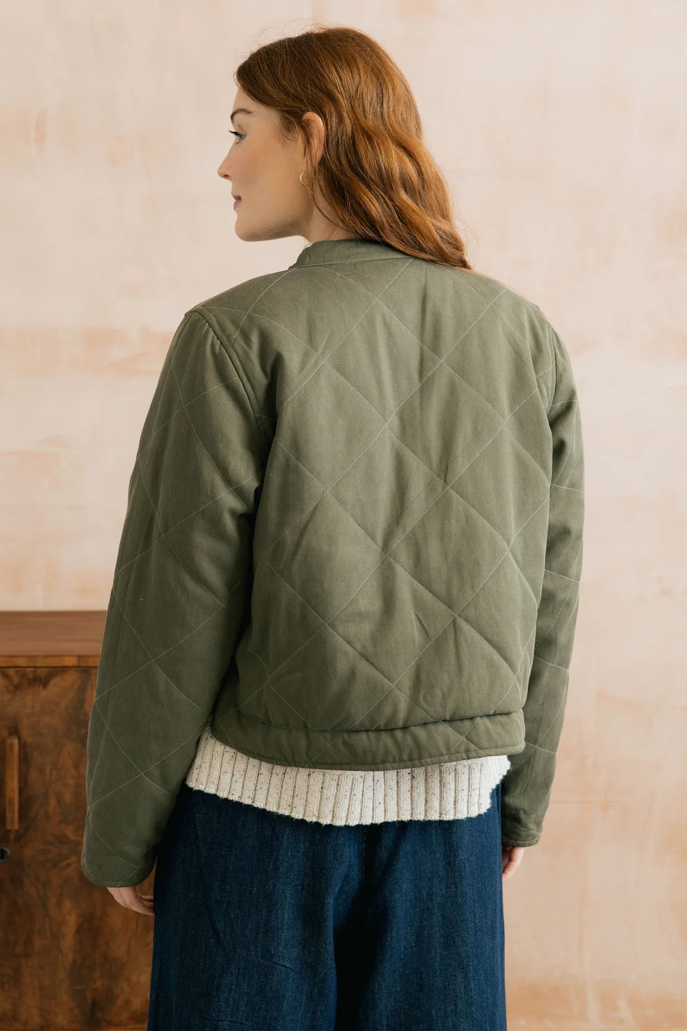 Lily & Me Scarlett Reversible Quiled Jacket - Dark Olive