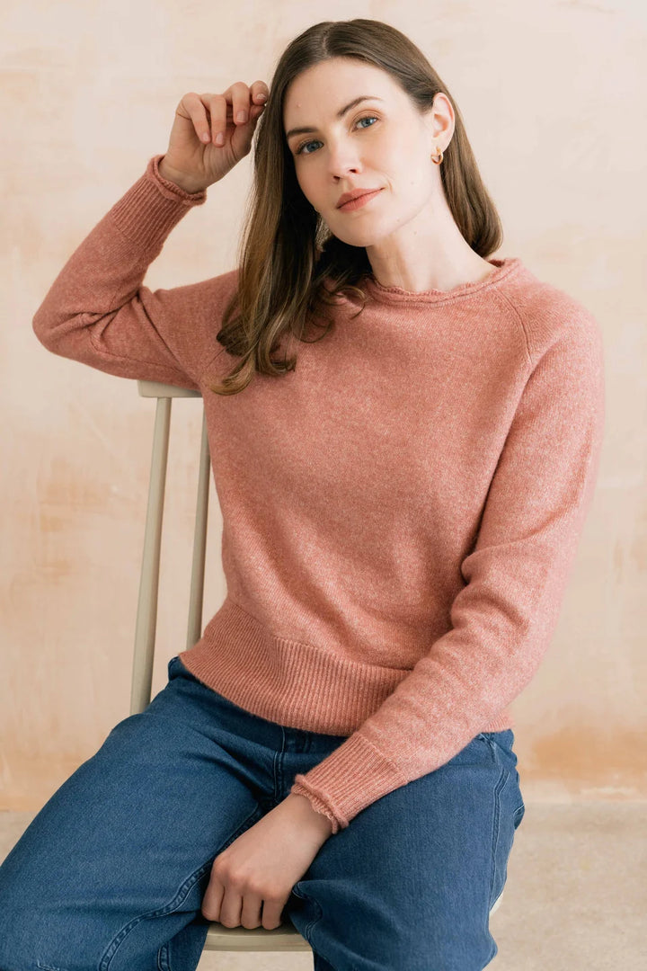 Lily & Me Elodie Scalloped Jumper - Vintage Rose
