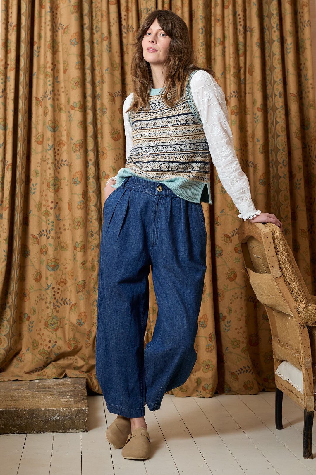 Lily & Me Joan Fair Isle Tank - Mist