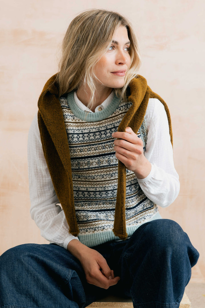 Lily & Me Joan Fair Isle Tank - Mist