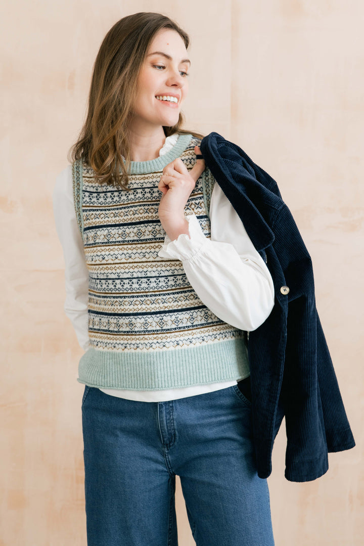Lily & Me Joan Fair Isle Tank - Mist
