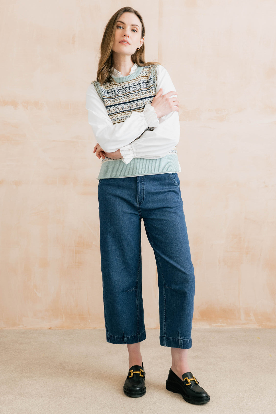 Lily & Me Joan Fair Isle Tank - Mist