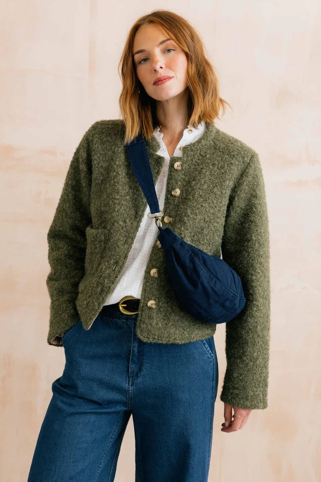 Lily & Me Cotton Canvas Crossbody Bag - Navy