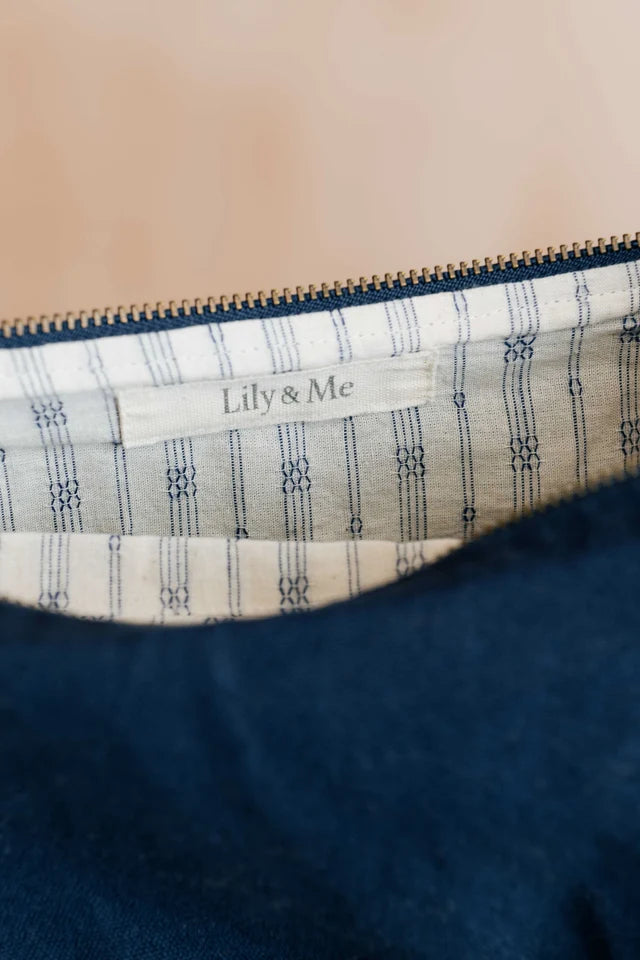 Lily & Me Cotton Canvas Crossbody Bag - Navy