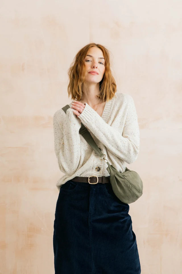 Lily & Me Cotton Crossbody Bag - Dark Olive