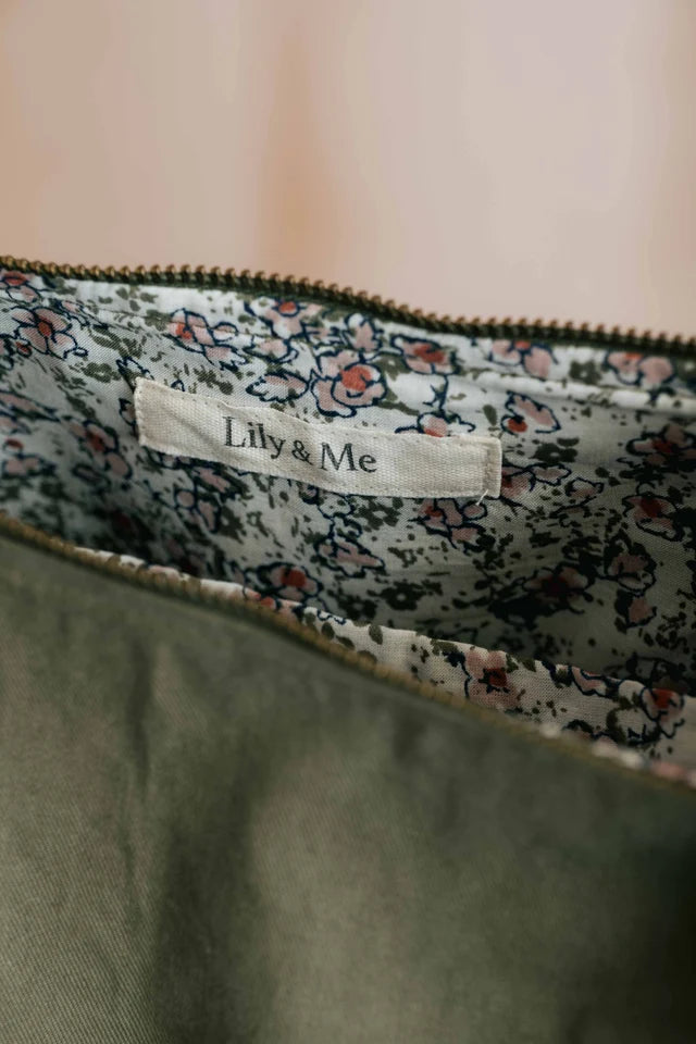 Lily & Me Cotton Crossbody Bag - Dark Olive