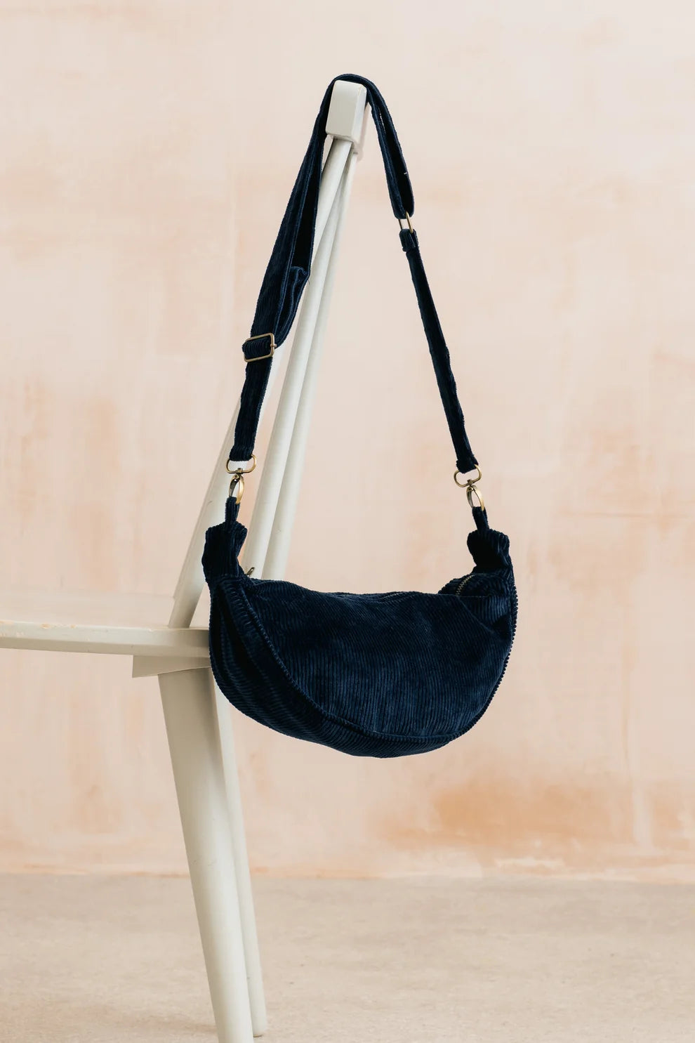 Lily & Me Jumbo Cord Crossbody Bag - Navy