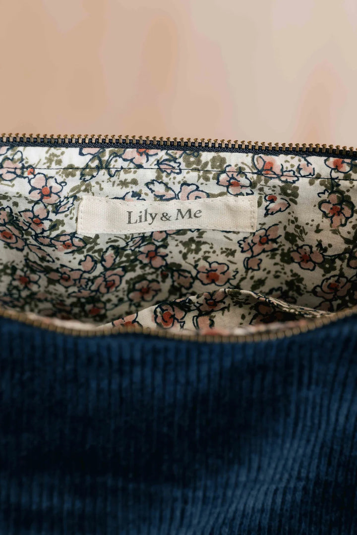 Lily & Me Jumbo Cord Crossbody Bag - Navy