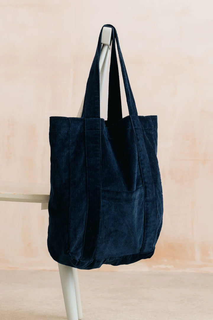 Lily & Me Jumbo Cord Tote Bag - Navy